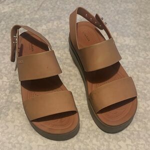 CROCS pink Platform Sandals for Women